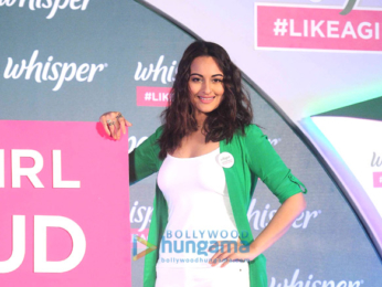 Sonakshi Sinha & Sakshi Malik grace the promotions of Whisper #LikeaGirl campaign