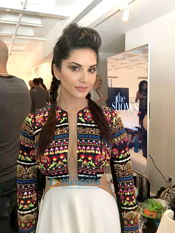 Sunny Leone walks the ramp at New York Fashion Week for Archana Kochhar