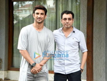 Sushant Singh Rajput & Neeraj Pandey at 'M.S. Dhoni - The Untold Story' promotions