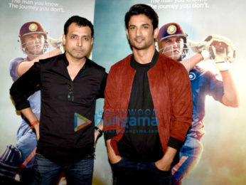Sushant Singh Rajput and Neeraj Pandey snapped promoting their film 'M.S. Dhoni - The Untold Story'