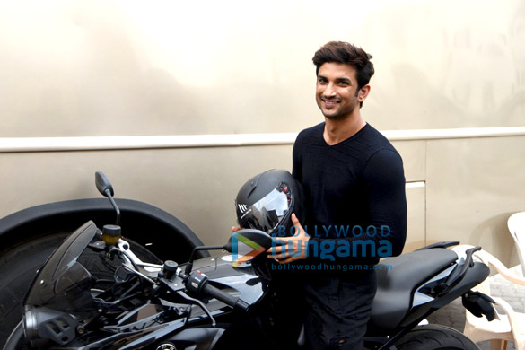 sushant snapped riding a bike 2