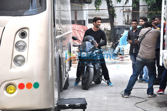 sushant snapped riding a bike 7
