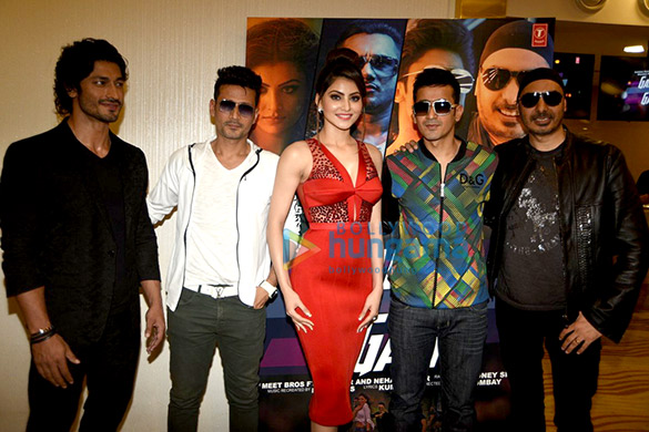 Vidyut Jammwal, Urvashi Rautela & Sukhbir Singh at the launch of single ‘Gal Ban Gayi’ Vidyut Jammwal, Urvashi Rautela & Sukhbir Singh at the launch of single ‘Gal Ban Gayi’