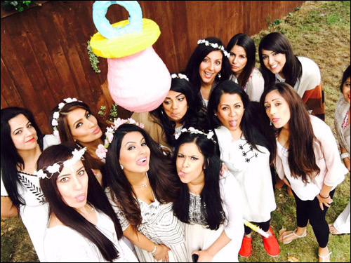 check out geeta basra and her friends have a gala time at her baby shower 5