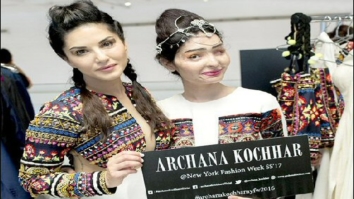 Sunny Leone & acid attack victim Reshma Qureshi walk the ramp for designer Archana Kochhar