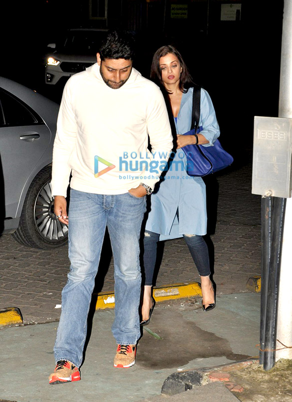 Abhishek Bachchan and Aishwarya Rai Bachchan snapped on a dinner outing in Bandra