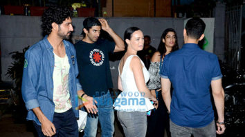 Aditya Roy Kapur snapped with friends post dinner at Monkey bar