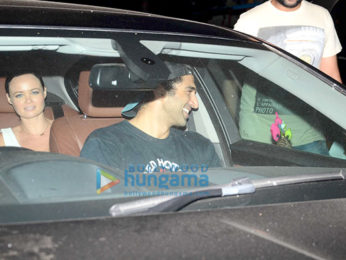 Aditya Roy Kapur snapped with friends post dinner at Monkey bar