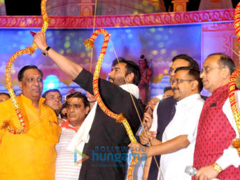 Ajay Devgn burns Raavan's effigy in Delhi on Dussehra