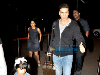 Akshay Kumar and family depart for holidays in Dubai