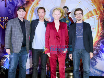Benedict Cumberbatch, Tilda Swinton, Scott Derrickson and Kevin Feige grace the red carpet launch of Marvel's Doctor Strange in Hong Kong