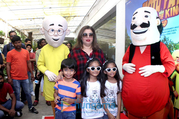 farah khan hosts a special screening of motu patlu king of kings for celebrity kids 1