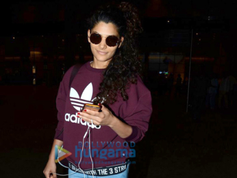 Harshvardhan Kapoor and Saiyami Kher snapped arriving back after the London premiere of Mirzya