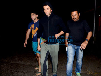 Hrithik Roshan snapped post jogging in Juhu