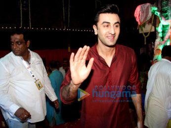 Ranbir Kapoor, Ayan Mukerji and Kajol snapped at the North Sarbojini Durga Pandal