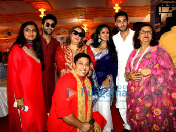 Ranbir Kapoor, Ayan Mukerji and Kajol snapped at the North Sarbojini Durga Pandal