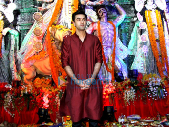 Ranbir Kapoor, Ayan Mukerji and Kajol snapped at the North Sarbojini Durga Pandal