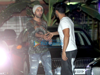 Ranbir Kapoor & Varun Dhawan snapped at Aditya Roy Kapur's party