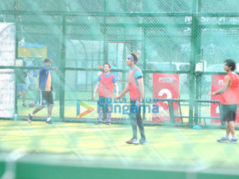 Ranbir Kapoor and Abhishek Bachchan snapped at football practice