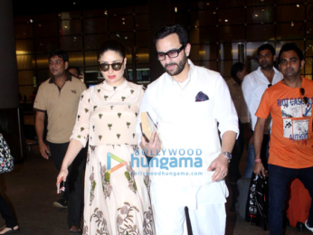 Saif Ali Khan & Kareena Kapoor Khan return from Hyderabad