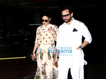 Saif Ali Khan & Kareena Kapoor Khan return from Hyderabad