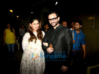 Saif Ali Khan and Kareena Kapoor Khan snapped post Harper's Bazaar Bride shoot in Mumbai