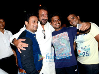 Sanjay Dutt, Suniel Shetty and Abhishek Kapoor snapped post dinner at The Korner House