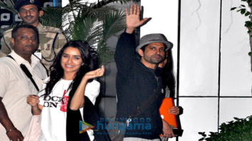Shraddha Kapoor & Farhan Akhtar arrive from Bangalore after promoting ‘Rock On!! 2’