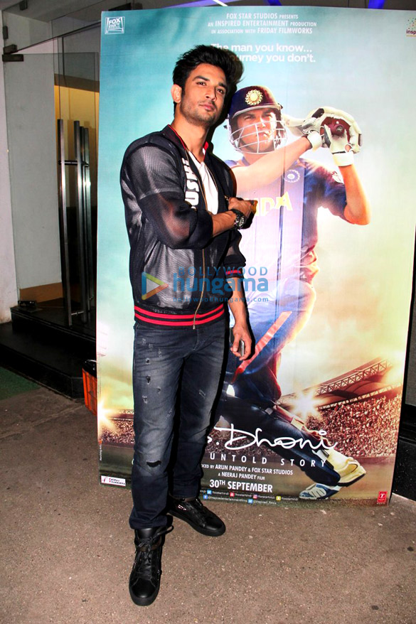 Sushant Singh Rajput holds special screening of ‘M.S. Dhoni – The Untold Story’ Sushant Singh Rajput holds special screening of ‘M.S. Dhoni – The Untold Story’
