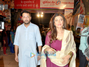 Sushmita Sen graces Durga Pooja ceremony