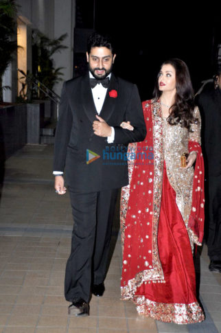 Abhishek Bachchan, Aishwarya Rai Bachchan, Esha Gupta, Huma Qureshi grace stylist Aastha Sharma’s Wedding ceremony