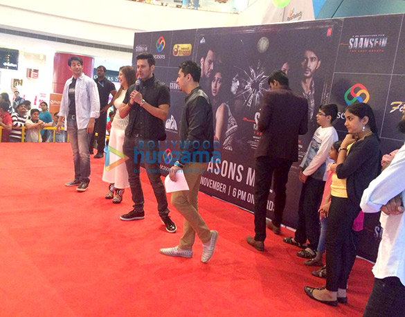 cast of the film saansein the last breath snapped in pune promoting their film 1