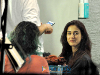 Disha Patani snapped at a salon in Bandra
