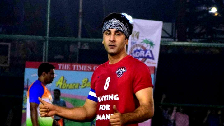 Ranbir Kapoor, Abhishek Bachchan At ASFC Charity Football Match Ranbir Kapoor, Abhishek Bachchan At ASFC Charity Football Match