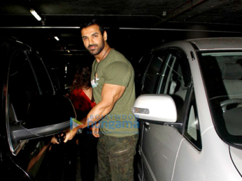 John Abraham and Sonakshi Sinha snapped at the Mumbai airport