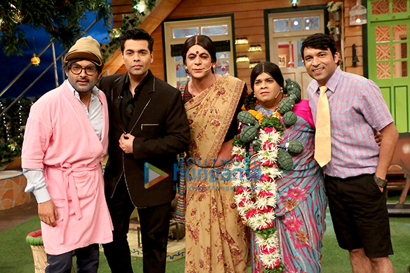 Karan Johar snapped on sets of The Kapil Sharma Show Karan Johar snapped on sets of The Kapil Sharma Show