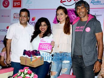 Milind Soman & Anusha Dandekar at the announcement of Fifth Edition of Pinkathon