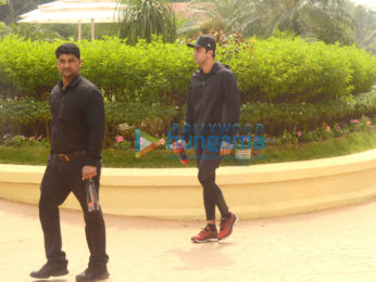 Ranbir Kapoor snapped post gym session at Taj Lands End