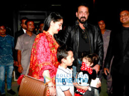 Sanjay Dutt and Manyata Dutt snapped with kids post dinner at Yuatchaa