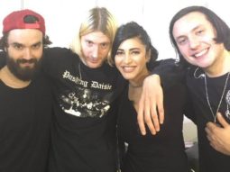 Shruti Haasan attends the Dinosaur Pile Up concert in Hyderabad