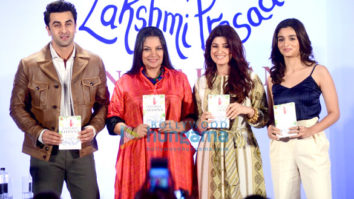 Ranbir Kapoor, Alia Bhatt & Akshay Kumar at the launch of Twinkle Khanna’s book ‘The Legend Of Lakshmi Prasad’