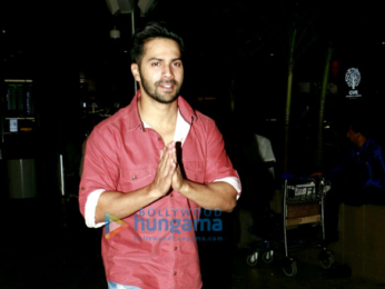 Varun Dhawan, Prachi Desai and Neha Dhupia snapped at the Mumbai airport