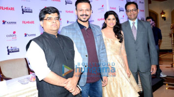 Vivek Oberoi & Sai Tamhankar at the media meet of ‘Filmfare Awards Marathi 2016’