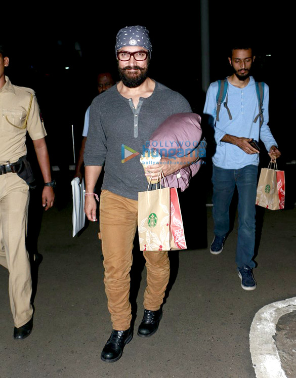 aamir khan returns from lucknow after promoting dangal 3