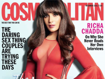 Richa Chadda On The Cover Of Cosmopolitan, Dec 2016
