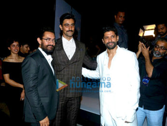 Farhan Akhtar, Kunal Kapoor & Anil Kapoor walk the ramp at the GQ Fashion Nights