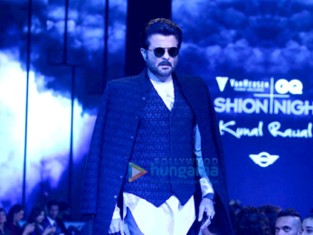 Farhan Akhtar, Kunal Kapoor & Anil Kapoor walk the ramp at the GQ Fashion Nights