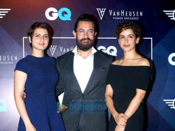 Farhan Akhtar, Kunal Kapoor & Anil Kapoor walk the ramp at the GQ Fashion Nights