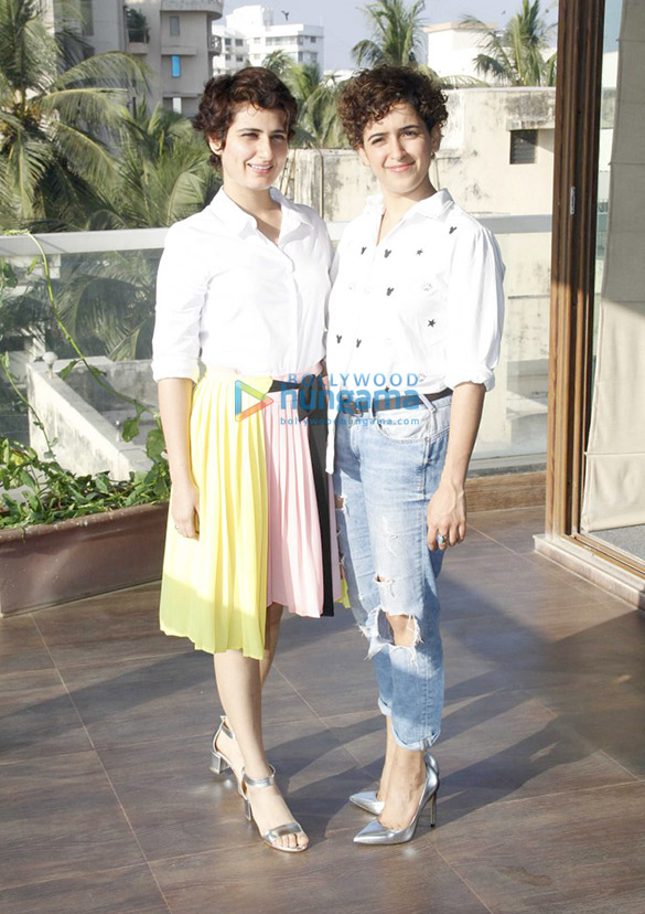 Fatima Sana Shaikh and Sanya Malhotra snapped promoting their film Dangal