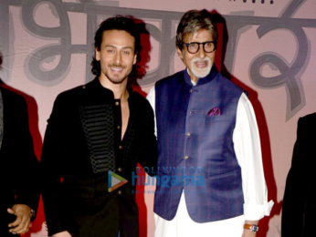 Amitabh Bachchan and Tiger Shroff at the launch of Ganesh Acharya's movie Bikhari